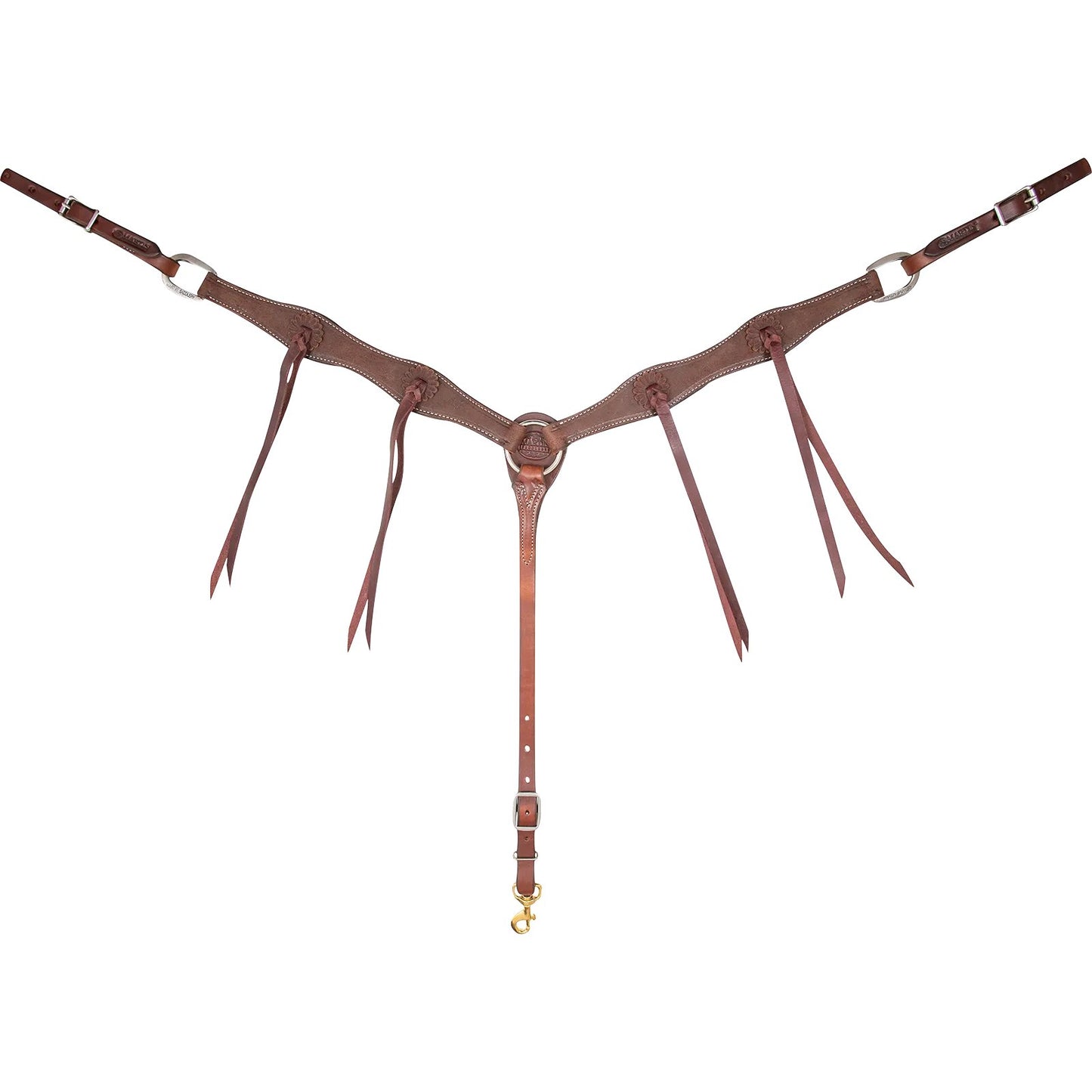 Martin Roughout Chocolate BreastCollar w/ Rosettes