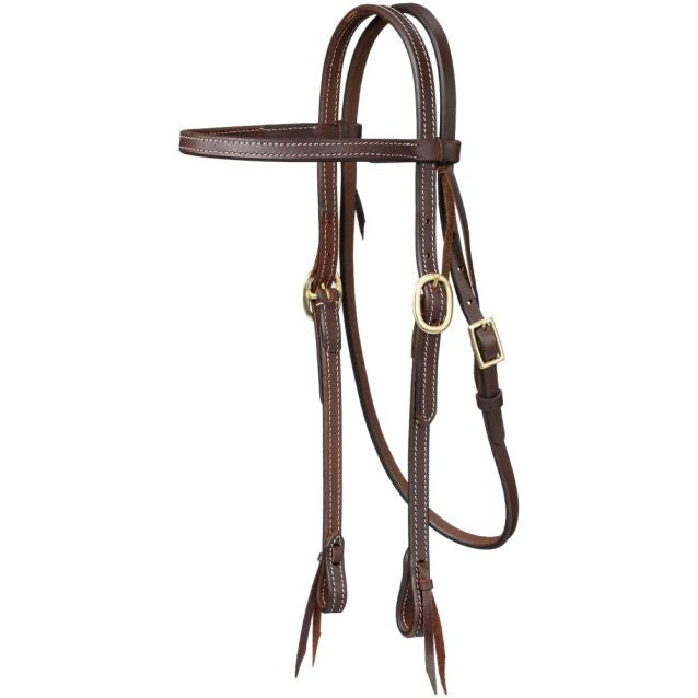 Tough1 Harness Brow band tie ends brass buckle 42-1866-0-0