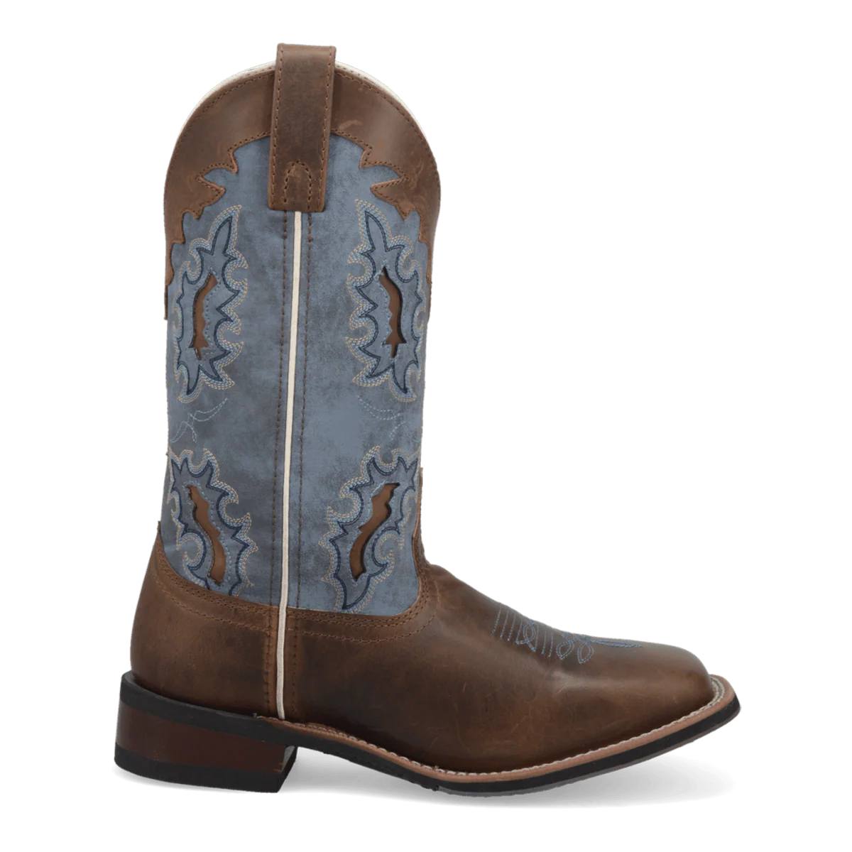 Ladies Tan Dist/Blue Boot