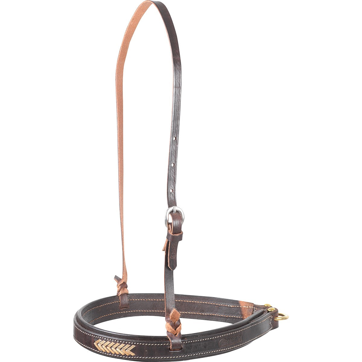 Martin Noseband Choc Harness Leather RH Lace