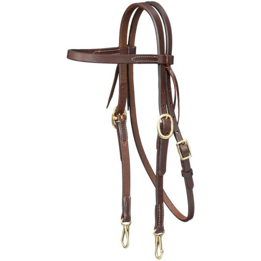 Harness Brow H/S Snap Ends Brass 42-1872-0-0