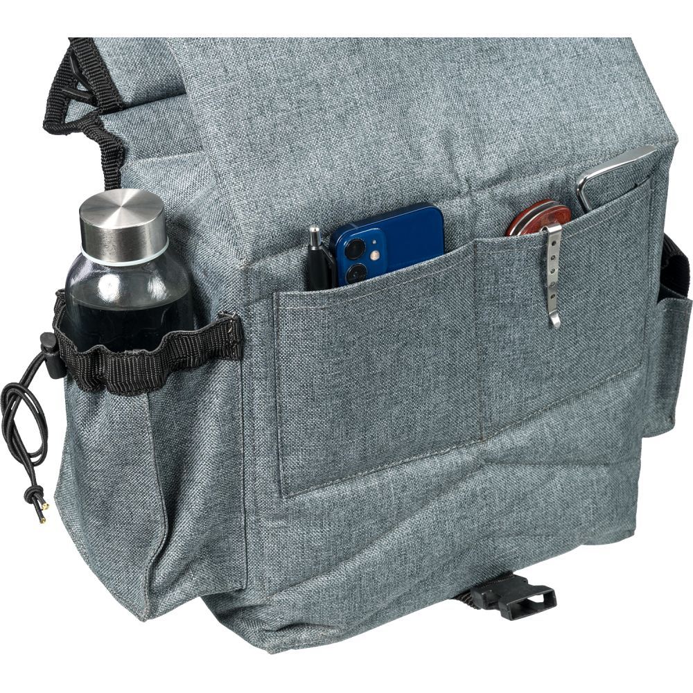 Insulated Saddle Bag w/ Pockets Grey