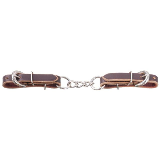 Pony/Mini 3 Link Leather Curb Chain Dark Oil