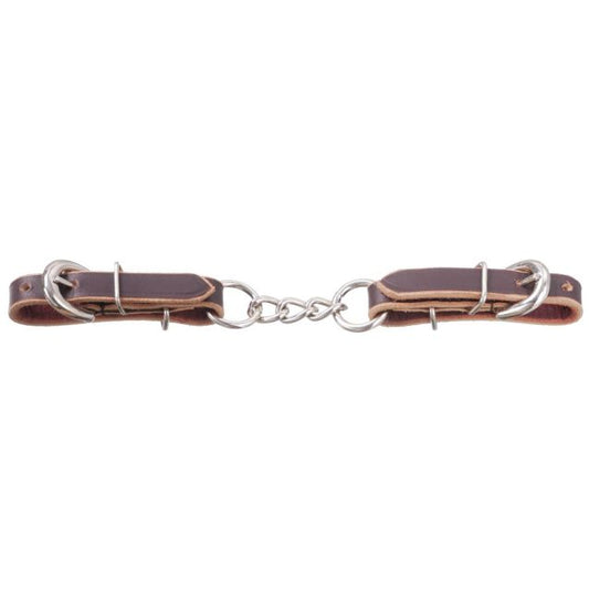 Pony/Mini 3 Link Leather Curb Chain Dark Oil