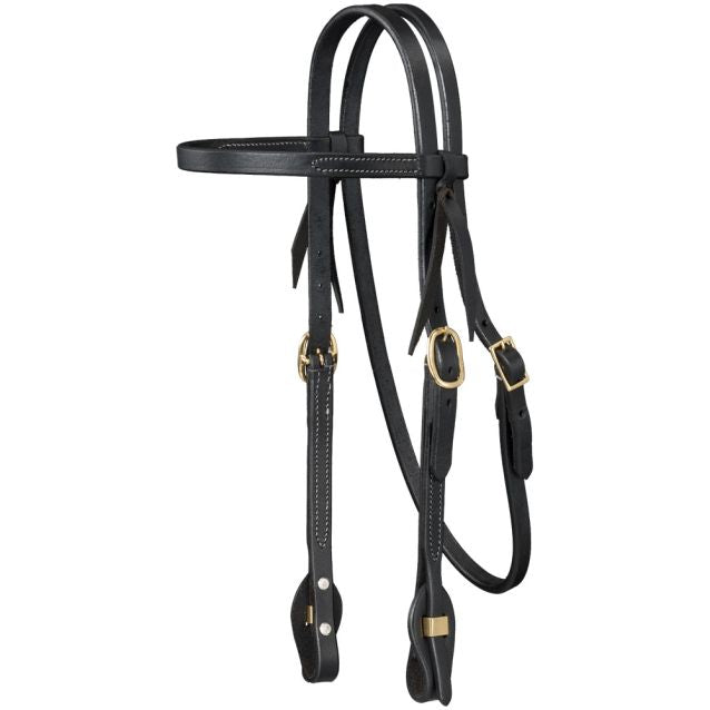 Black Harness Brow Quick Change Brass 42-1886-2-0