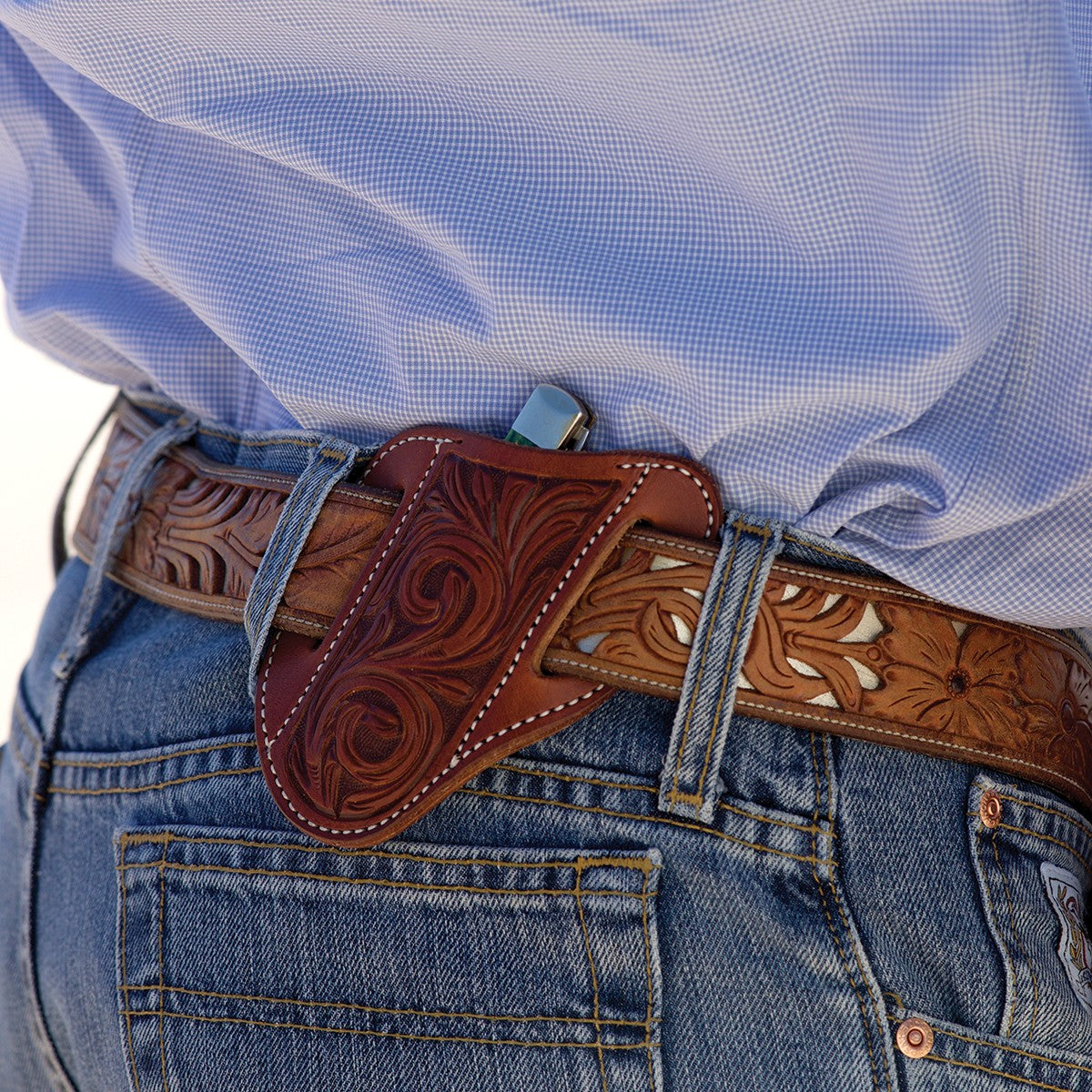 Martin Floral Angled Knife Scabbard-Large