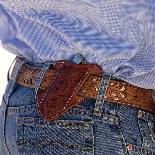 Martin Floral Angled Knife Scabbard-Large