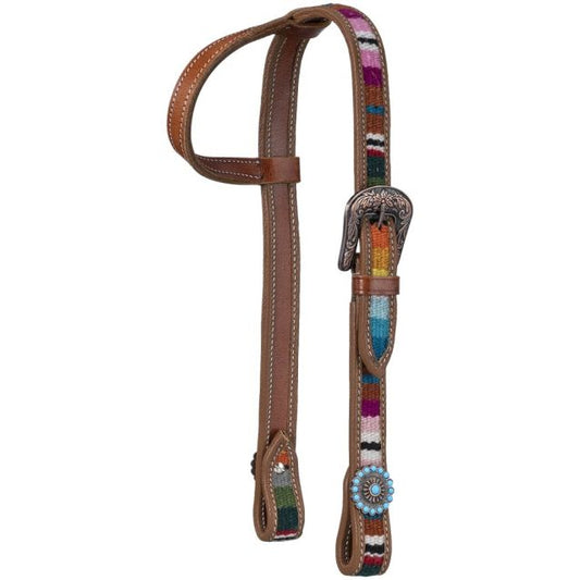Mini Serape Headstall Light Oil