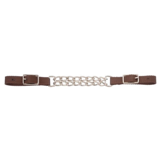 Double Curb Chain With Nylon Straps