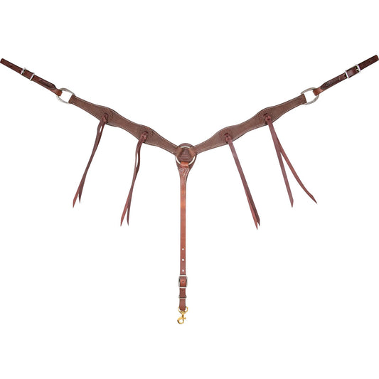 Martin Roughout Chocolate BreastCollar w/ Rosettes