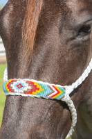 Professional Choice Cowboy Braided Halter w/ 10' Lead- HRCB -White