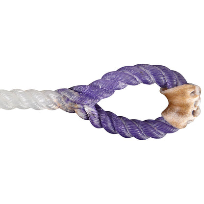 White Racer Calf String Medium Purple Eye