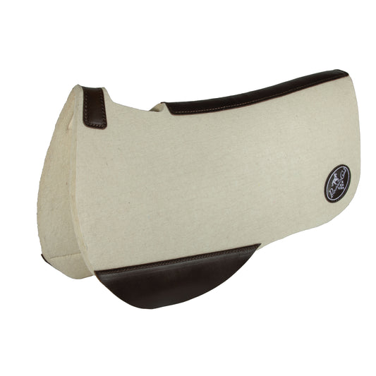 Steam Pressed Round Felt Bottom Saddle Pad 31 x 32 3/4”