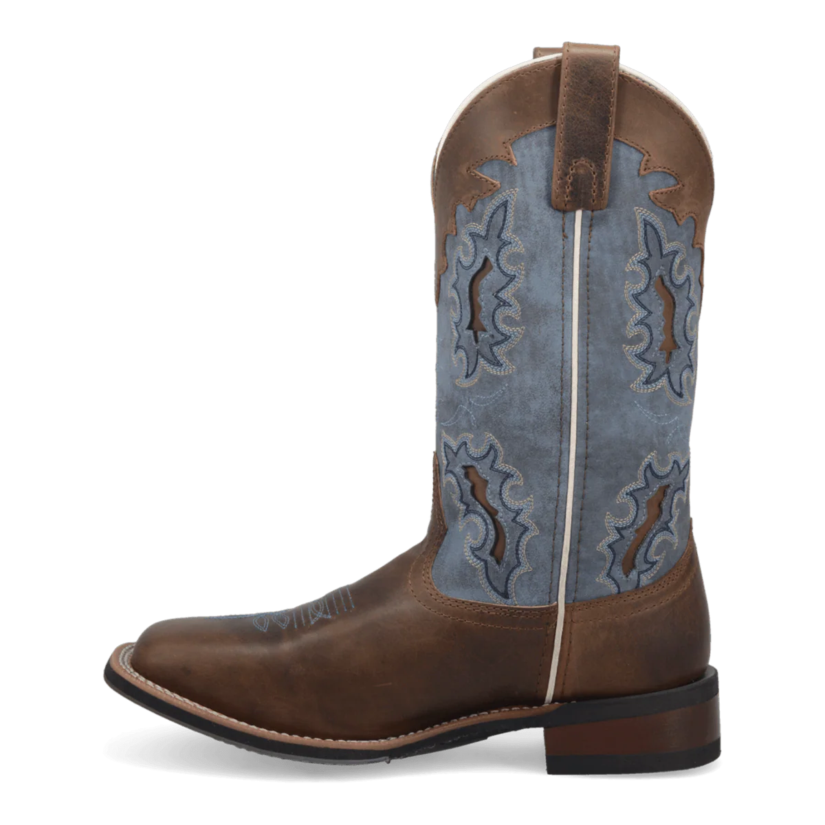 Ladies Tan Dist/Blue Boot